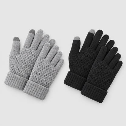 Elent touchscreen winter gloves in grey and black
